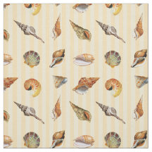 Vintage Seashell Fabric Sand Rand