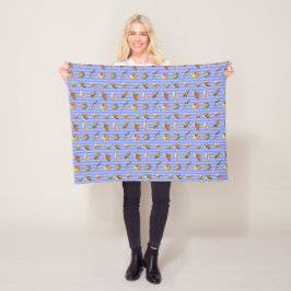 Vintage Seashell Mönster Fleece Blanket