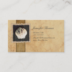 Vintage Seashell Visitkort