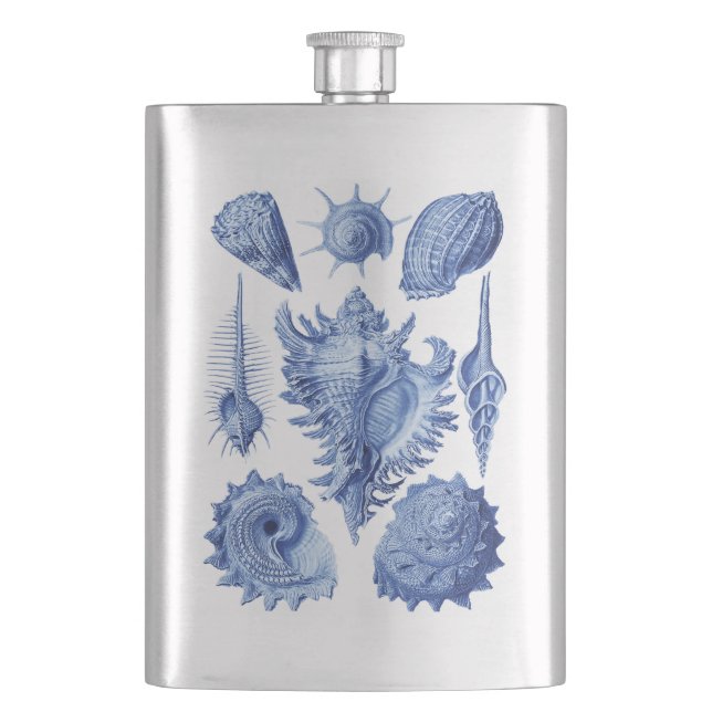 Vintage Seashells Blue Fickplunta (Framsidan)