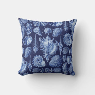 Vintage Seashells Blue Kudde