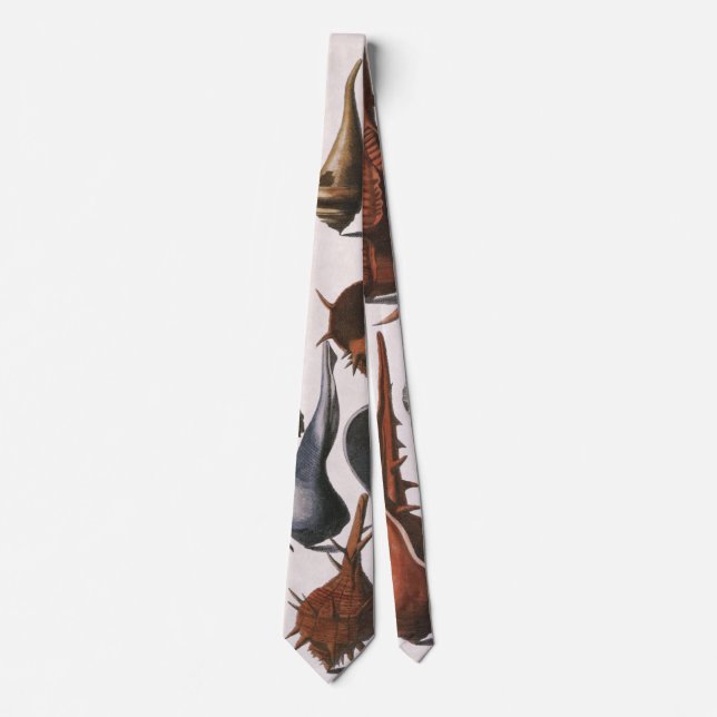 Vintage Seashells, marinliv, Snäckor i havet Slips (Framsida)