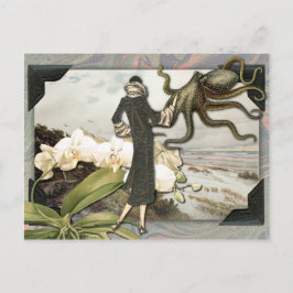 Vintage Seaside Collage-vykort Vykort