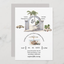 Vintage Seaside Handflatan Träd Boho Beach Wedding