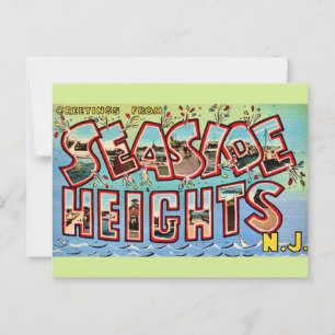 Vintage Seaside Heights NJ Vykort