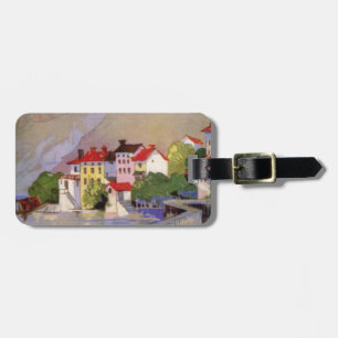 Vintage Seaside Village Italien Turism Bagagebricka