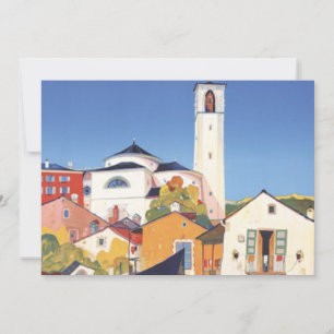 Vintage Seaside Village Italien Turism Travel Kort