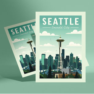 Vintage Seattle Vykort