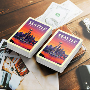 Vintage Seattle Washington Casinokort