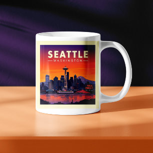Vintage Seattle Washington Kaffemugg