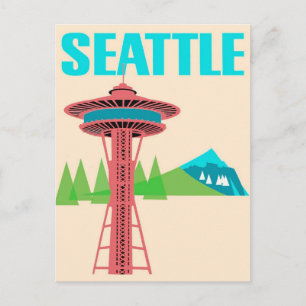 Vintage Seattle Washington-resa Vykort