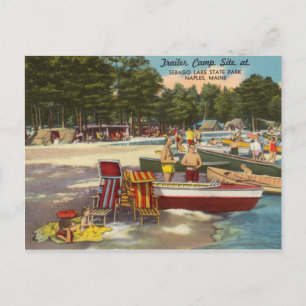 Vintage Sebago Sjö State Park Neapel, Maine Vykort
