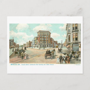 Vintage Second Street i Macon, Georgia Vykort