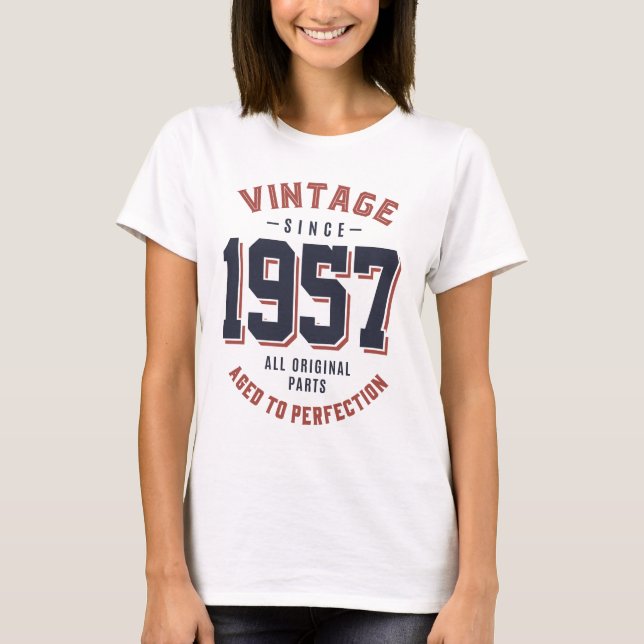 Vintage sedan 1957 t shirt (Framsida)