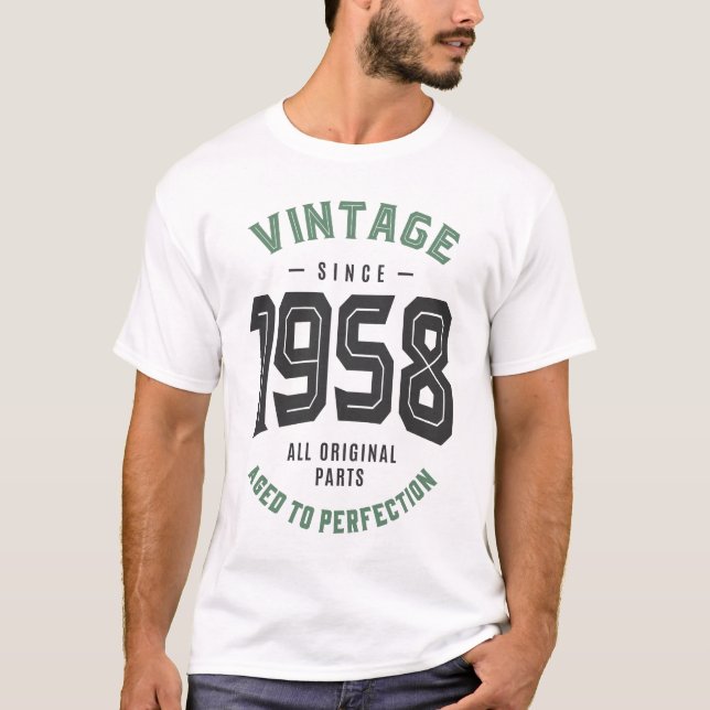 Vintage sedan 1958 t shirt (Framsida)