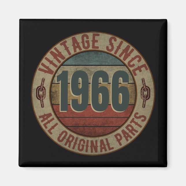 VINTAGE SEDAN 1966 ALLA ORIGINALDELAR MAGNET (Framsidan)