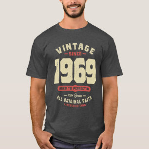 Vintage sedan 1969 54:e födelsedagen t shirt