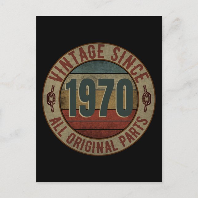 VINTAGE SEDAN 1970 ALLA ORIGINALDELAR. VYKORT (Framsida)