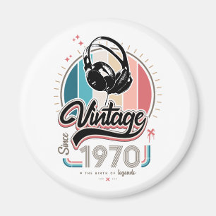 Vintage sedan 1970 magnet
