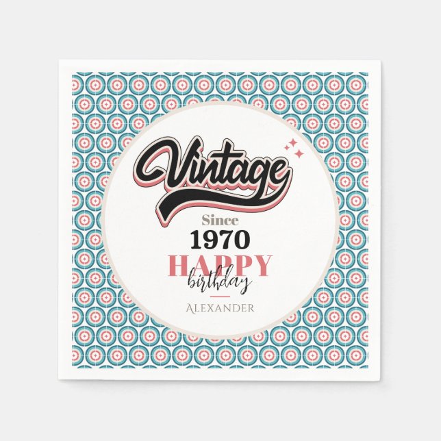 Vintage sedan - 1970 pappersservett (Framsidan)