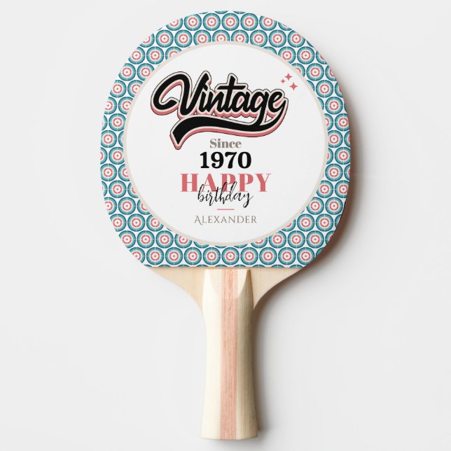 Vintage sedan - 1970 pingisracket (Framsidan)