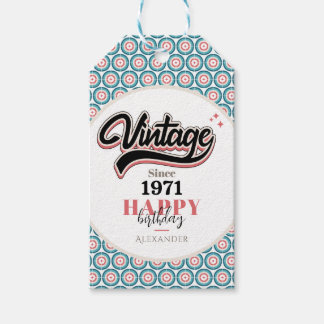 Vintage sedan - 1971 presentetikett