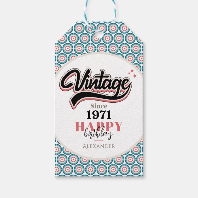 Vintage sedan - 1971 presentetikett (Framsidan)