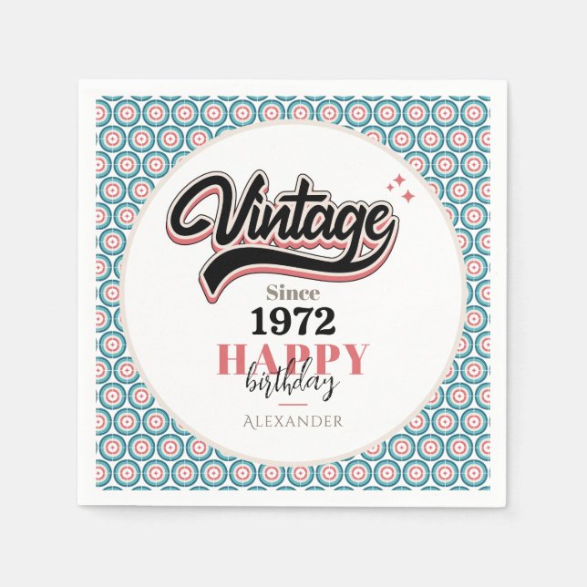 Vintage sedan - 1972 pappersservett (Framsidan)