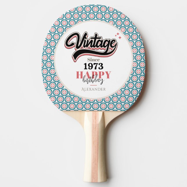 Vintage sedan - 1973 pingisracket (Framsidan)