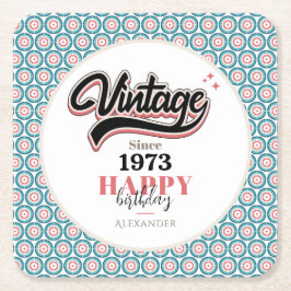 Vintage sedan - 1973 underlägg papper kvadrat