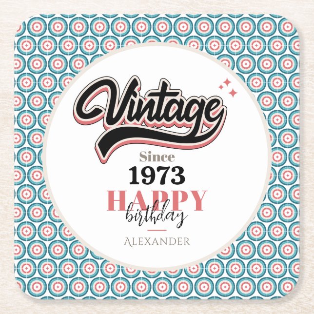 Vintage sedan - 1973 underlägg papper kvadrat (Framsidan)