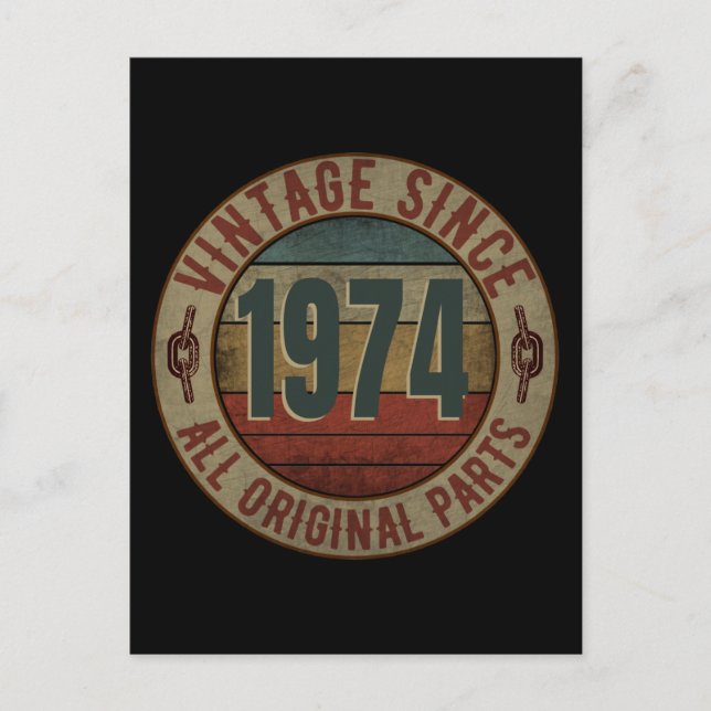 VINTAGE SEDAN 1974 ALLA ORIGINALDELAR. VYKORT (Framsida)