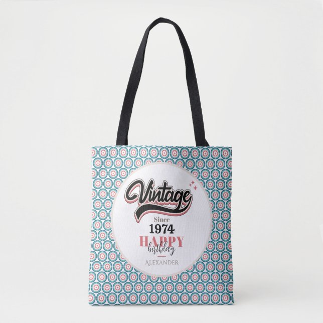 Vintage sedan - 1974 tygkasse (Framsida)