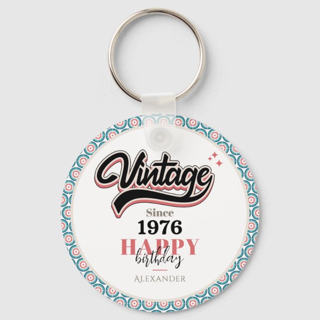 Vintage sedan - 1976 nyckelring (Framsida)