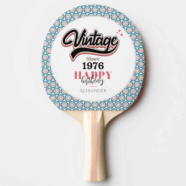 Vintage sedan - 1976 pingisracket (Framsidan)