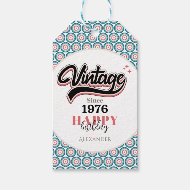 Vintage sedan - 1976 presentetikett (Framsidan)