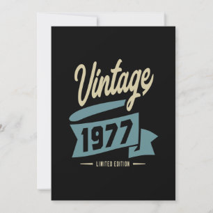 Vintage Sedan 1977 Födelsedagspresent Inbjudningar