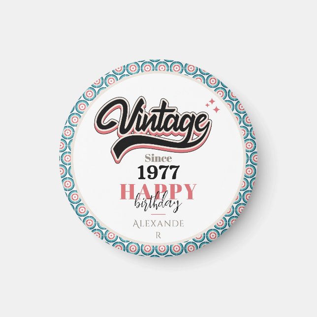 Vintage sedan - 1977 magnet (Framsidan)