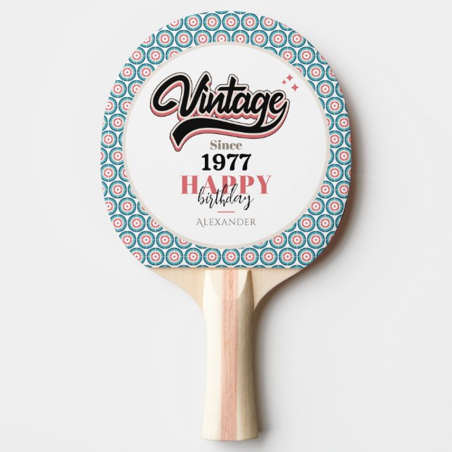 Vintage sedan - 1977 pingisracket (Framsidan)