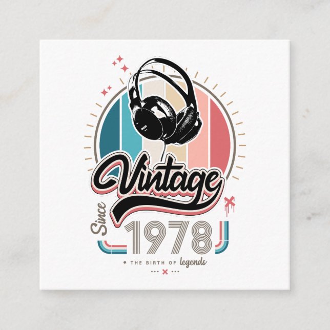 Vintage sedan 1978 hörlurar tilläggskort (Framsida)