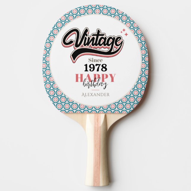 Vintage sedan - 1978 pingisracket (Framsidan)
