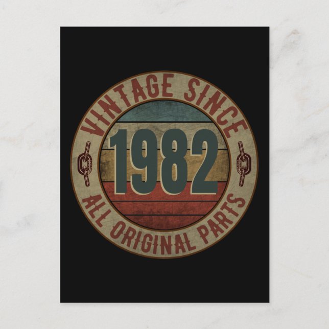 VINTAGE SEDAN 1982 ALLA ORIGINALDELAR VYKORT (Framsida)