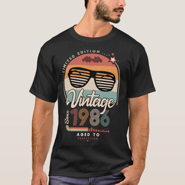 Vintage sedan 1986 t shirt (Framsida)