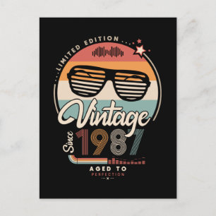 Vintage sedan 1987 vykort