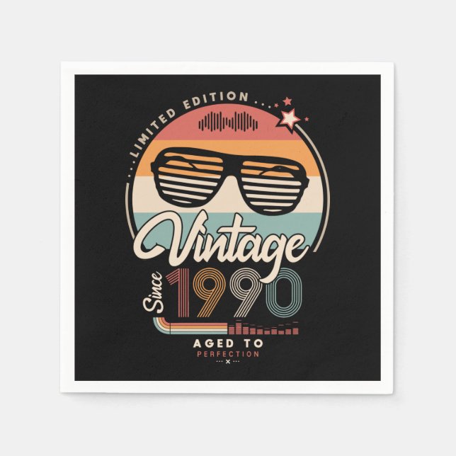 Vintage sedan 1990 pappersservett (Framsidan)