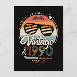 Vintage sedan 1990 vykort