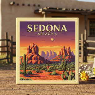 Vintage Sedona Arizona Kakelplatta