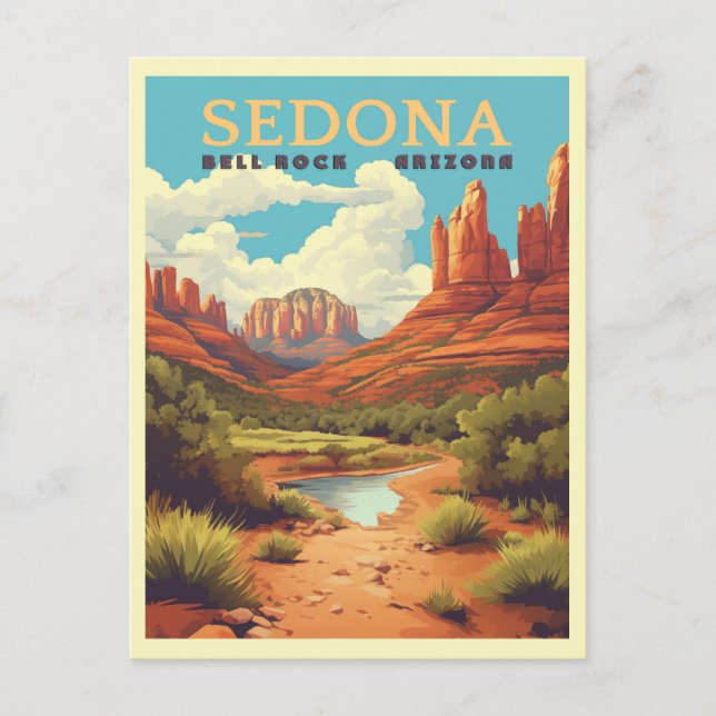 Vintage Sedona Arizona Resa  Vykort (Framsida)