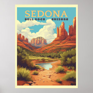 Vintage Sedona Arizona Travel Poster