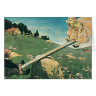 Vintage See Saw Margery Daw, Jessie Willcox Smith Hälsningskort